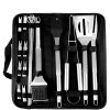 20 Piece Heavy Duty BBQ Grill Tool Set Grill Gift for Outdoor Cooking Camping - a