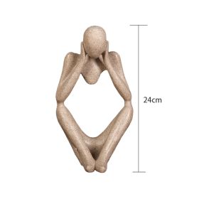 Nordic Abstract Thinker Statue Home Crafts Small Ornaments Resin Sculpture Statue Figurine Interior Office Home Modern Art Decor - Type A3 - China