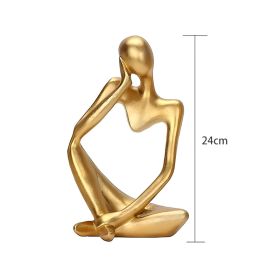 Nordic Abstract Thinker Statue Home Crafts Small Ornaments Resin Sculpture Statue Figurine Interior Office Home Modern Art Decor - Type C1 - China