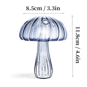 7 Style Mushroom Glass Vase Creative Hydroponics Vases Aromatherapy Bottle Desktop Crafts Ornament Living Room Home Office Decor - HGA0012459-E - CN