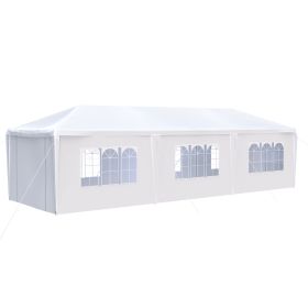 10x30' Wedding Party Canopy Tent Outdoor Gazebo with 8 Removable Sidewalls - as Pic