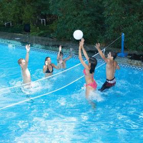 12ft In-Ground Swimming Pool Volleyball Game with Weighted Net Supports - 12' long