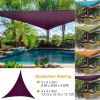 9.84ft Shade Sail Patio Cover Shade Canopy Camping Sail Awning Sail Sunscreen Shelter Triangle Cover - Purple