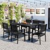 U-Style High-quality Steel Outdoor Table and Chair Set, Suitable for Patio, Balcony, Backyard. - as Pic