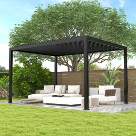 8640 Louver Pergola 10x13ft aluminum frame & steel louvers - as Pic