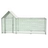 10x3FT Metal Chicken Coop Run Backyard Hen House Poultry Habitat Cage w/Cover - as Pic