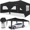 10'x20' EZ Pop Up Canopy Outdoor Portable Party Folding Tent with 6 Removable Sidewalls + Carry Bag + 4pcs Weight Bag - as Pic