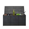 75gal 280L Outdoor Garden Plastic Storage Deck Box Chest Tools Cushions Toys Lockable Seat BLACK - as picture