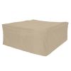 Direct Wicker Square Durable and Water Resistant Outdoor Furniture Cover, 91x91x28 in - Beige