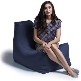 Jaxx Juniper Outdoor Bean Bag Patio Chair, Navy - Navy - Indoor/Outdoor Acrylic