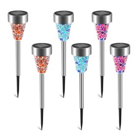 6Packs Solar Garden Lights Outdoor Solar Pathway Lights IP44 Water Resistant Landscape Lights - Multicolor