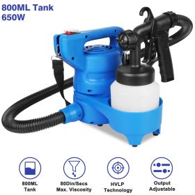 800ML Paint Spray Painter 650W Oil Primer Water Paint Sprayer Machine - Blue