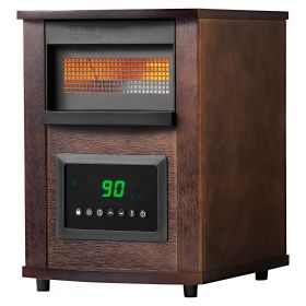 VEVOR Infrared Heater, 1500W Remote Control Electric Space Heater, LED Patio Heater w/ 3 Speeds & Timer & Overheat/Tip-Over Protection & Child Lock