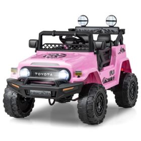 12V 7Ah Licensed Toyota FJ Cruiser Electric Car with Remote Control - Pink