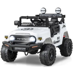 12V 7Ah Licensed Toyota FJ Cruiser Electric Car with Remote Control - White