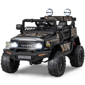 12V 7Ah Licensed Toyota FJ Cruiser Electric Car with Remote Control - Black