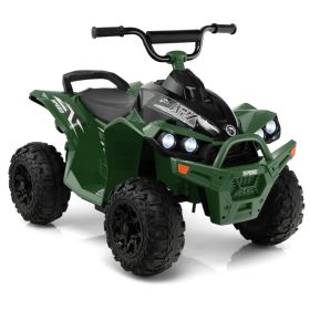 12V Kids Ride On ATV with High/Low Speed and Comfortable Seat - Army Green