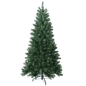 7ft PVC Hinged Green Tree Environmentally Friendly Fireproof Artificial Christmas Tree - Green