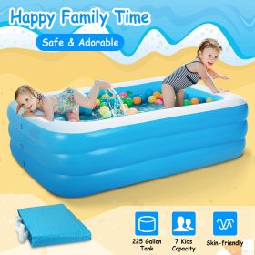 103x69x24in Inflatable Swimming Pools Family Swim Play Center Pool Blow up Kiddie Pool - Blue