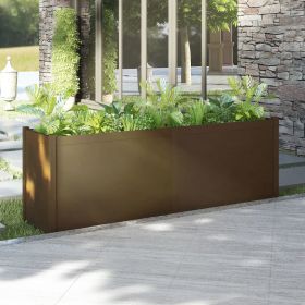 Garden Planter Honey Brown 78.7"x19.7"x27.6" Solid Wood Pine - Brown