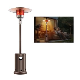 VEVOR Propane Patio Heater 50000BTU Tall Hammered w/Round Table Outdoor Bronze