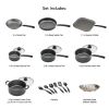 Tramontina Primaware 18 Piece Non-stick Cookware Set, Steel Gray - Tramontina