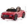 12V Battery Powered Licensed Bentley Bacalar Kids Ride-on Racer Car - Red