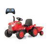 12V Kids Ride On Tractor with Trailer and Remote Control - Red