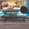 Outdoor Wicker Chaise Lounge Outside Lounge Chairs with Aluminum Frame, Set of 2 - Brown