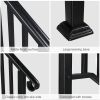 Matte Black Outdoor 4 Level Iron Handrail - black