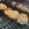 1PCS Rolling Grilling Basket - Round Stainless Steel BBQ Grill Mesh - 30cm