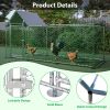 10x3FT Metal Chicken Coop Run Backyard Hen House Poultry Habitat Cage w/Cover - as Pic