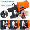 700W Electric Paint Sprayer Handheld HVLP Spray Painter Painting Spray Gun For Fences Brick Walls - Orange - US