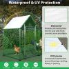 10x3FT Metal Chicken Coop Run Backyard Hen House Poultry Habitat Cage w/Cover - as Pic