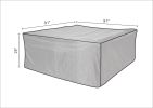 Direct Wicker Square Durable and Water Resistant Outdoor Furniture Cover, 91x91x28 in - gray