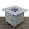 Living Source International 25" H x 30" W Steel Propane/Natural Gas Fire Pit Table - as Pic