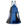 2-in-1 40 Inch Kids Hanging Chair Detachable Swing Tent - Blue