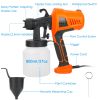 700W Electric Paint Sprayer Handheld HVLP Spray Painter Painting Spray Gun For Fences Brick Walls - Orange - US