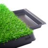 Pet toilet dog potty artificial turf environmental protection with drawer - Green + Black