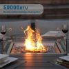 Direct Wicker Outdoor Rattan 50,000BTU Propane Gas Fire Pit Table (Table Only) - Round