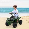 12V Kids Ride On ATV with High/Low Speed and Comfortable Seat - Army Green