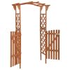 Pergola with Gate 45.7"x15.7"x80.3" Solid Firwood - Brown