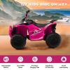 12V Kids Ride On ATV with High/Low Speed and Comfortable Seat - Pink