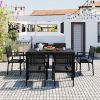 U-Style High-quality Steel Outdoor Table and Chair Set, Suitable for Patio, Balcony, Backyard. - as Pic