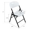 4pcs 47*54*84cm Garden Plastic Folding Chair White - White