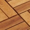 10 pcs Acacia Decking Tiles 11.8"x11.8" - Brown