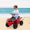 12V Kids Ride On ATV with High/Low Speed and Comfortable Seat - Red