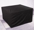 Direct Wicker Square Durable and Water Resistant Outdoor Furniture Cover, 91x91x28 in - black