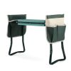 Outdoor 2-in-1 Garden Stool and Kneeler;  Garden Bench with Tool Bags;  Kneeling Pad;  Gift for Parent;  Portable;  Green - Green