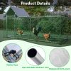 10x3FT Metal Chicken Coop Run Backyard Hen House Poultry Habitat Cage w/Cover - as Pic